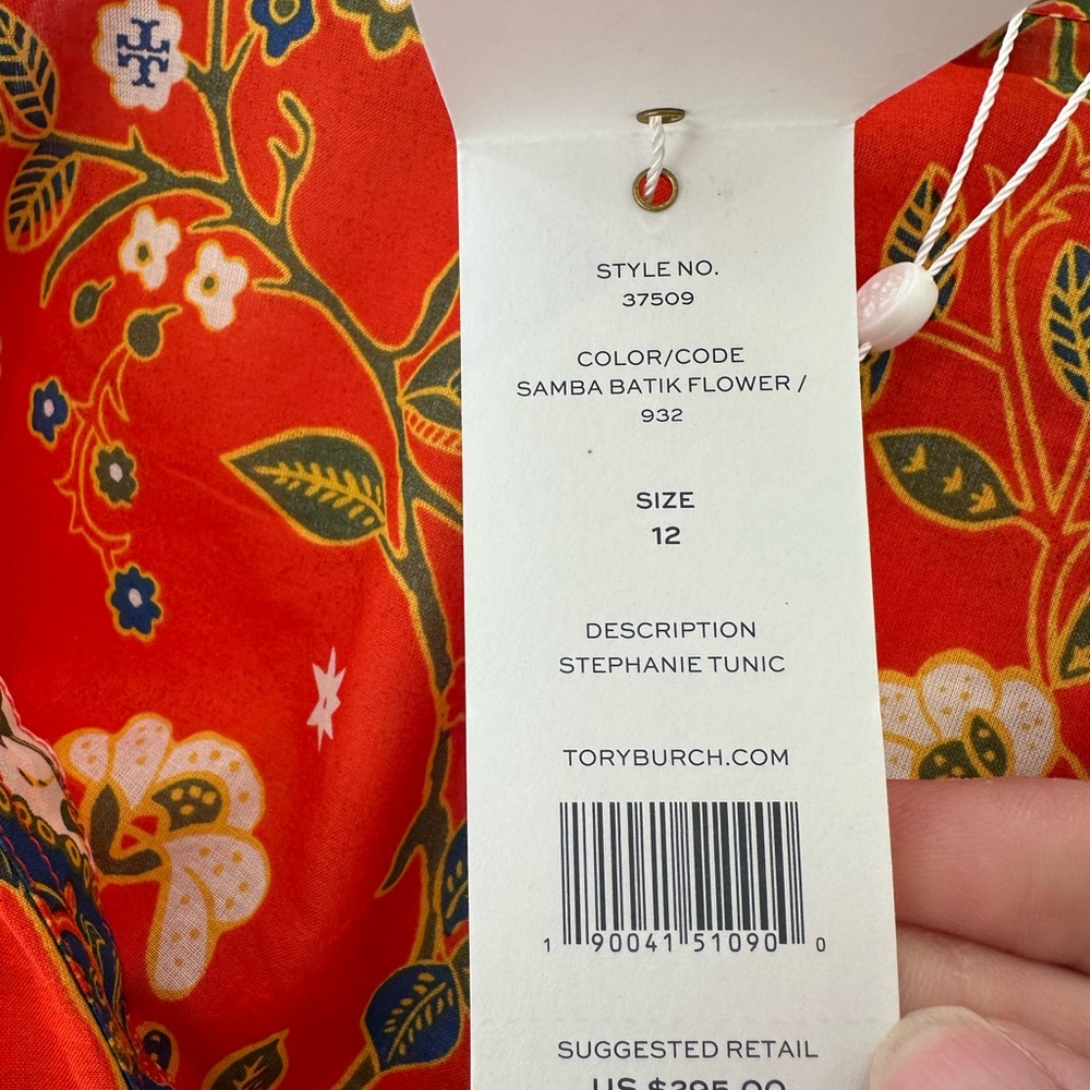 Tory Burch Red Floral Blouse - Picture 6 of 10